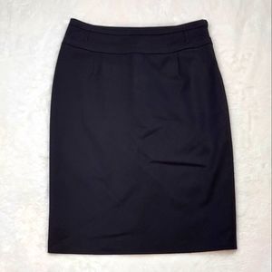 La Gazzetta Black Lined Pencil Skirt Side Zipper Size 10 (EU 40)